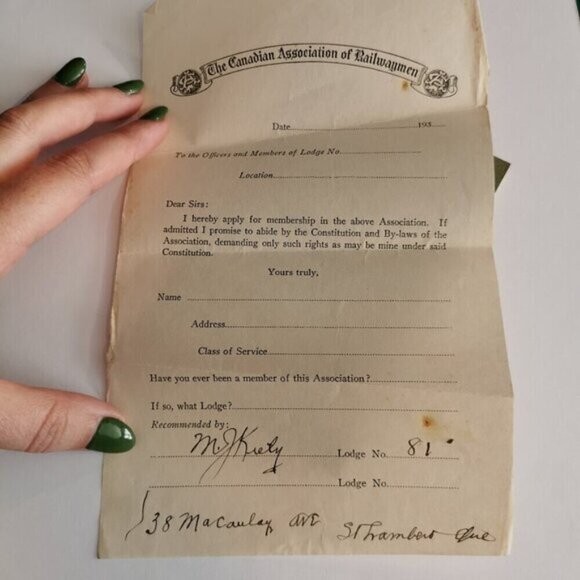 1930s Constitution of Canadian Association of Railwaymen Booklet Railway Workers - Picture 9 of 10